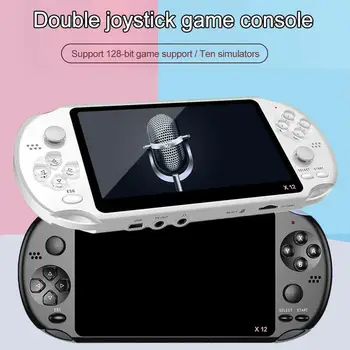 

X12 5.1 inches Screen 8GB Retro Handheld Game Console Built-in Console Games Portable 10,000 Game Handheld E9I1