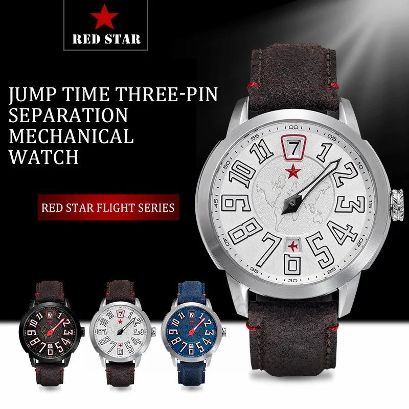 

2020 New Jump Time Three-hand Separation Automatic Mechanical Watch Men Original ST1721 Seagull Movement Watches Air Force Pilot