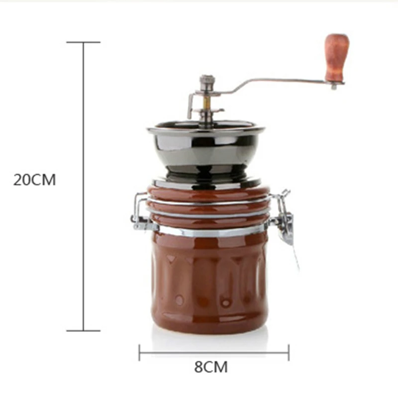 

Vintage Ceramic Stainless Steel Manual Coffee Beans Mill Nut Spice Hand Grinders