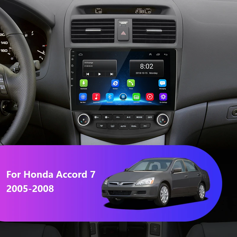 Sale For Honda Accord 7 2003-2008 10" 2.5D+IPS  2G+32 Android Car Radio Multimedia Player Dvd Navigation GPS HiFi Audio Stereo 1