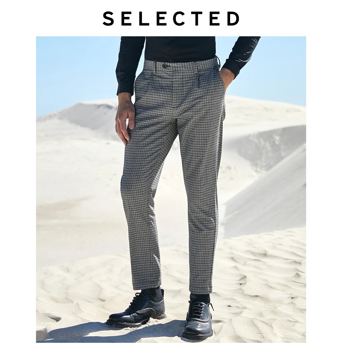 SELECTED Men's Autumn & Winter Plaid Business Casual Turnip Pants S|419314551 SELECTED Men's Autumn & Winter Plaid Business Casual Turnip Pants S|419314551