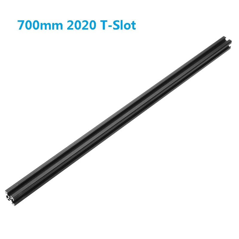 

1Pcs Black Aluminum Profiles Anodized 700mm 2020 T-Slot Extrusion Frame for CNC 3D Printer Plasma Laser Stand Furniture