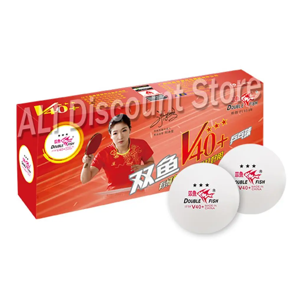 Original Double Fish 3star V40+ Table Tennis Balls 40+ New Material Seamed Plastic Abs Ping
