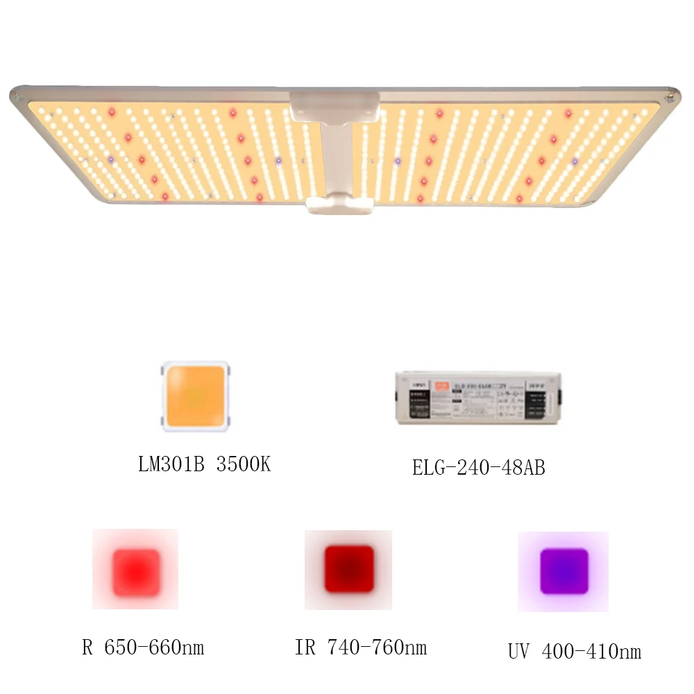 Super Bright 120W 240W Quantum LED Grow Light Board Full Spectrum Samsung LM301B SK 3000K 5000K 660nm IR for Greenhouse