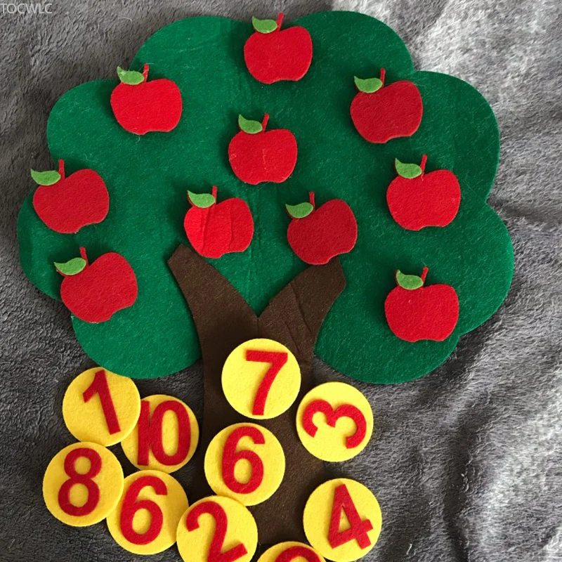 

Montessori Teaching Aids Apple Trees Math Toys Teaching Kindergarten Manual Diy Weave Cloth Early Learning Education Toys Gifts