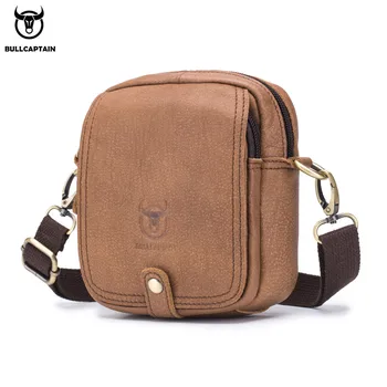 

BULLCAPTAIN Genuine Leather Shoulder Men bag Brand Crossbody Male Bags Male Messenger Bag Small Casual Design Handbags Man Bag