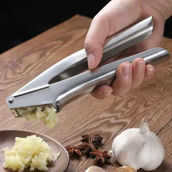 

Kitchen Accessories Stainless Steel Garlic Press Crusher Squeezer Chopper Home Kitchen Mincer Tool Vegetable Cutter Garlic Press