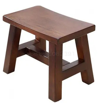 

Solid Wood Stool Simple Family Wooden Stool Living Room Small Stool American Wooden Stool Fashionable Low Stool