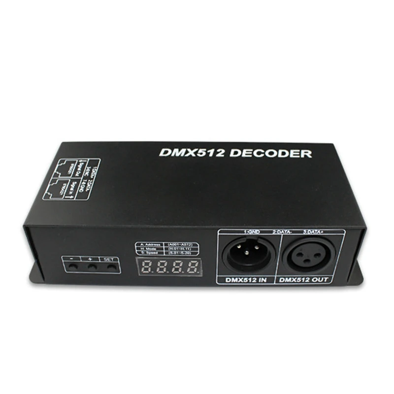 3CH RGBW DMX 512 декодер светодиодный контроллер 3 канала x 4A светодиодный дисплей для светодиодной ленты светильник DC12-24V