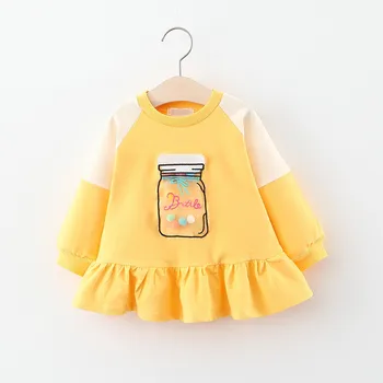 

Girls' Princesses' Dress 2020 Spring and Autumn Girls'Baby Cartoon Adorable Dress