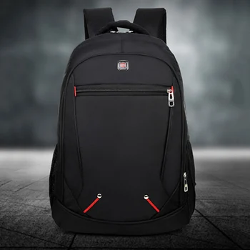 

PUIMENTIUA Large-capacity Student Schoolbag Casual Solid Color Material Oxford Man's Backpack Multi-functional Simple Bag