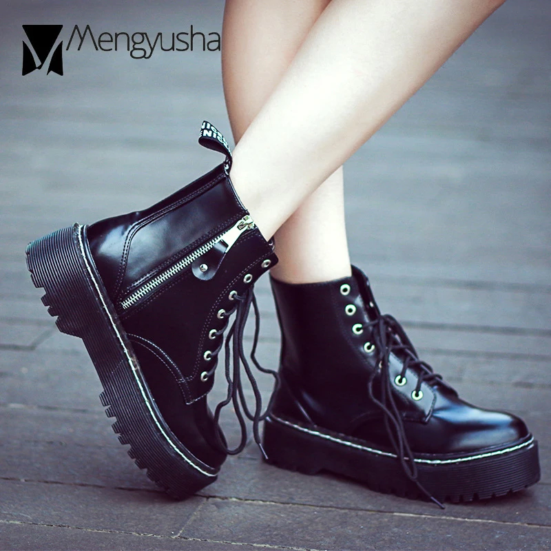 Женские ботинки для верховой езды в британском стиле Короткие на шнуровке ретро