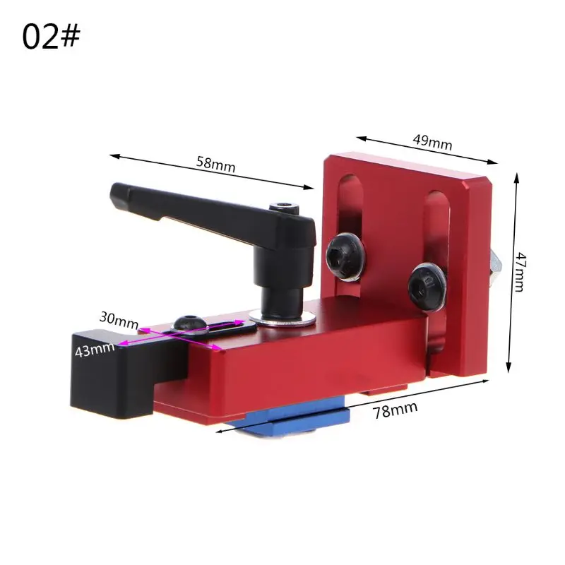 Алюминиевый сплав 30/45 раздвижные кронштейны Т-образный слот соединитель Milter track Stop для ручной инструмент для дерева аксессуары - Цвет: 45MM