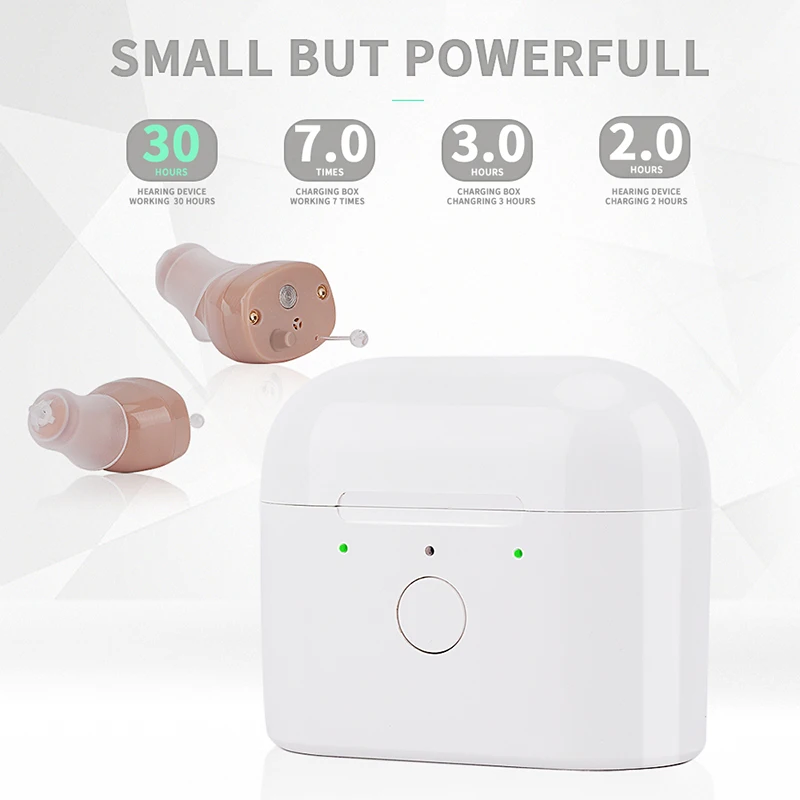 C800 Rechargeable Wireless Invisible Hearing Amplifier Aid Magnetic Contact Charging Box for Adults Seniors Deaf Dropshiper 3