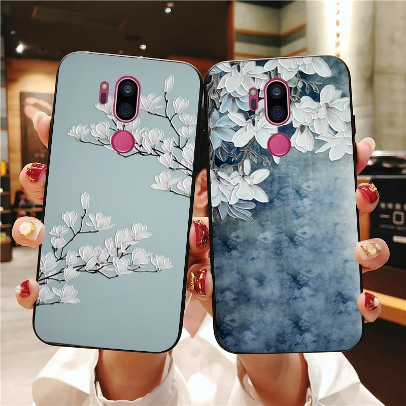 Мягкий силиконовый розовый матовый чехол для LG Magna G4C G4 G6 G7 ThinQ роскошный 3D