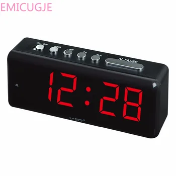 

Original ABS/PS Clock Green,red,blue Figure DisplayBig Numbers Electronic LED Emitting Alarm Clock with EU Plug Modern
