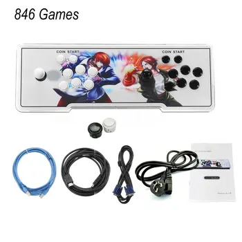 

846 In 1 Home TV Multiplayer Arcade Game Console Kit Set Double Joystick Children Game Console With Pause Function