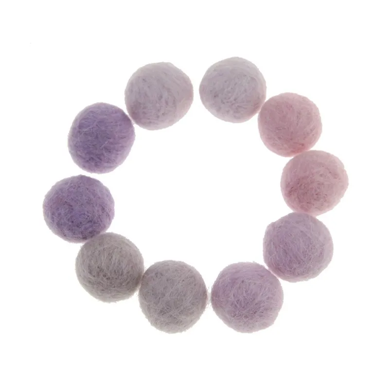 Guirlande Pompons Feutre ANSOMO - Arc-en-ciel, 2x24 Pompons + Ruban