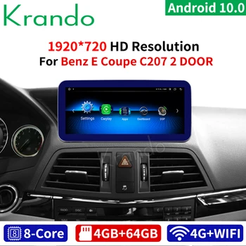 

Krando 8 Core android 10 4+64G Car radio Multimedia player for Benz E Coupe C207 2 DOOR 2009-2012 with 4G WiFi TB GPS Nivagation