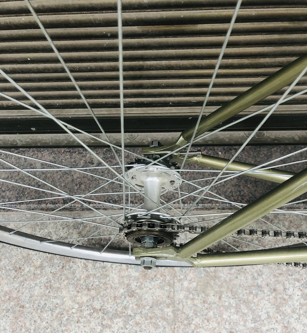 Retro road bike gold frame 700C Fixed Gear bike vintage bicicleta Track Single speed Bike 52cm fixie bike