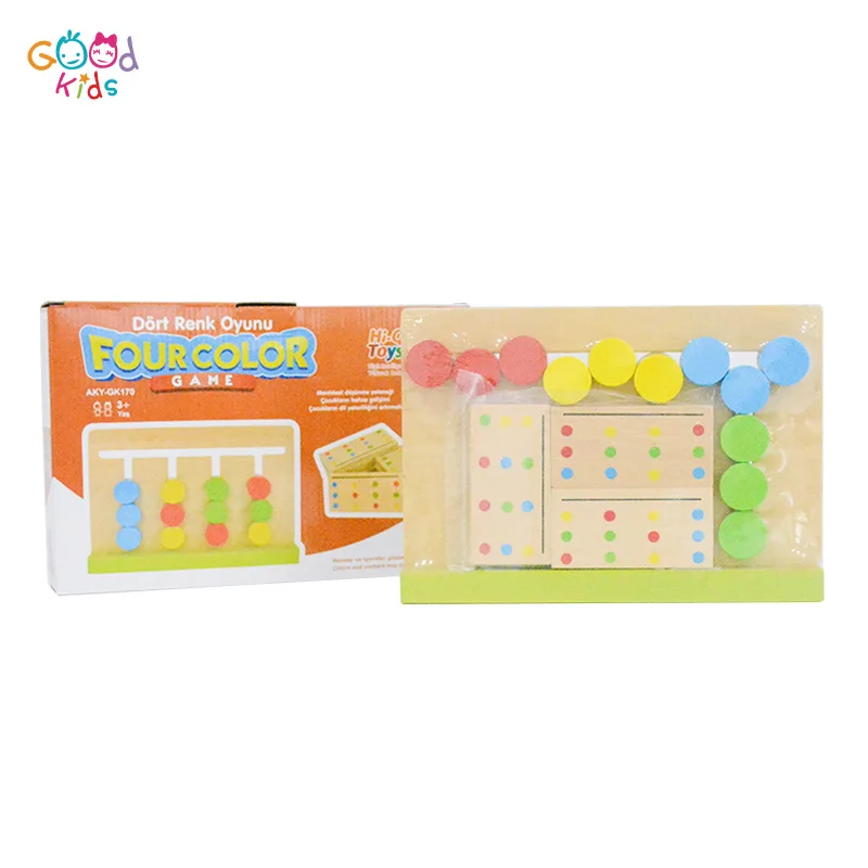 

Children Logical Thinking Training Four Colors Game Cognitive Matching Montessori Early Educational Teaching Aid Educational For
