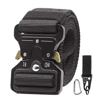 

Military Tactical Nylon Belt Metal Buckle Adjustable Army Outdoor Quick Release Hunting Training Nylon Belt Width 4.2CM 125cm