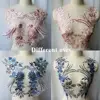 1 Set 2PCS Pink Sequin Flower Lace Fabric Embroidered Gown Appliques Collar Mesh Sew Patches For Wedding Decoration Dress DIY ► Photo 2/6