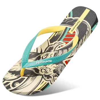 

2019 New Men Goat Totem Sandals Casual Slippers Summer Beach Flip Flops Designer Fashion Comfortable Pool Travel Slides