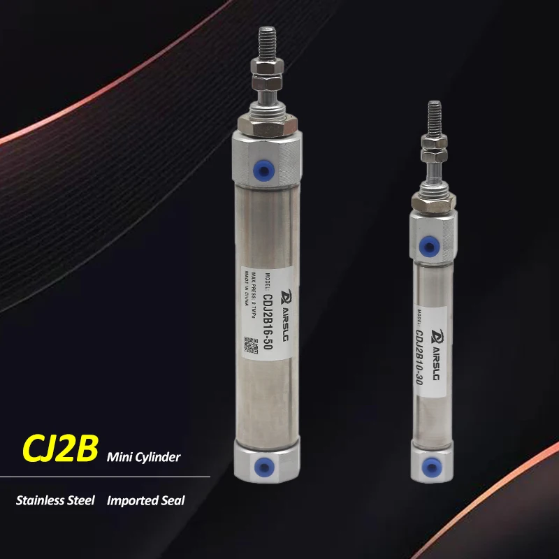 

CDJ2B10 CDJ2B16 Mini Pneumatic Cylinder Double Acting Single Rod CDJ2B 10mm 16mm Bore 5~200mm Stroke Air Cylinder