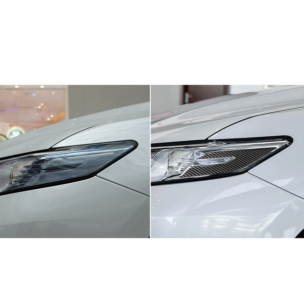 Замена для Toyota Camry- отделка передних фар углеродного волокна передний свет Декор стикер