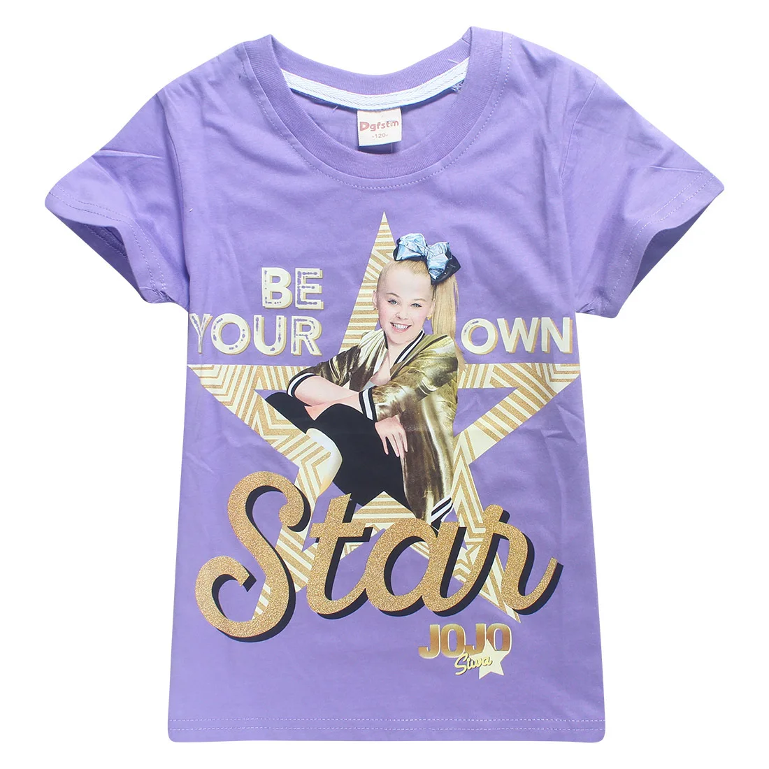 JOJO SIWA/хлопковая летняя футболка с короткими рукавами для девочек, детская футболка для девочек-младенцев подростковые топы, детская одежда