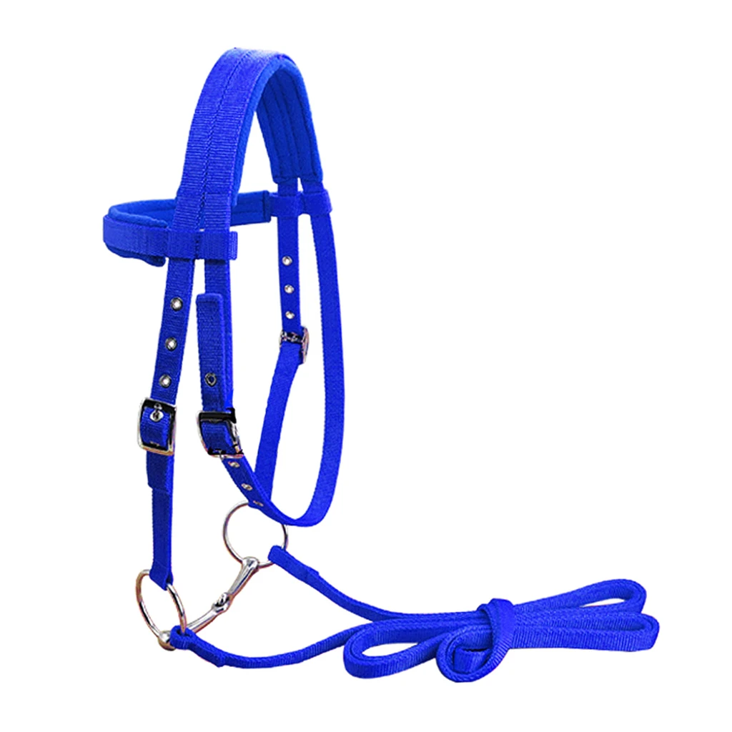 3 Pack Horse Bridle Rein Harness Headstalls Removable Snaffle Nylon Webbing