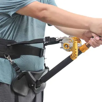 

Fishing Belly Top Set Adjustable Buckle Tool With Belt Universal Safety Rod Holder Vest Portable Black Protection For Boat