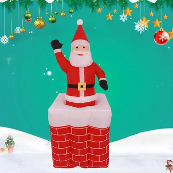 

Christmas Props Inflatable Toys Santa Claus Lifting Chimney Shape Inflatable Model Performance Props