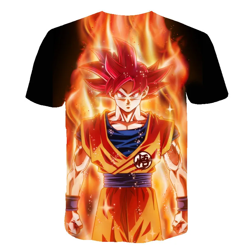 Манга dragon ball z Super Saiyan Son Goku, аниме, летняя 3D печать, новинка, модные футболки, топы для мужчин/мальчиков, мультяшная Повседневная футболка