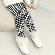 Однотонные теплые леггинсы для девочек средней длины с ворсом и толстой подкладкой, вельветовые брюки с хлопковой подкладкой, новинка года, детская одежда