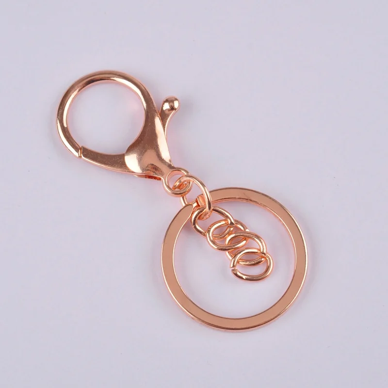 Rose Gold-B 70*30 мм 100 шт шарнирная застежка-Омар крючки Сплит Брелок разъем брелки DIY ювелирных изделий - Цвет: Rose Gold-B