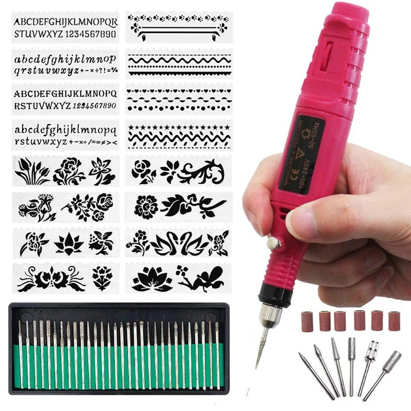 Hot Miniature Engraving Pen Mini Diy Vibro Engraving Tool Kit for Metal Glass Ceramic Plastic Wood Jewelry ,Us Plug