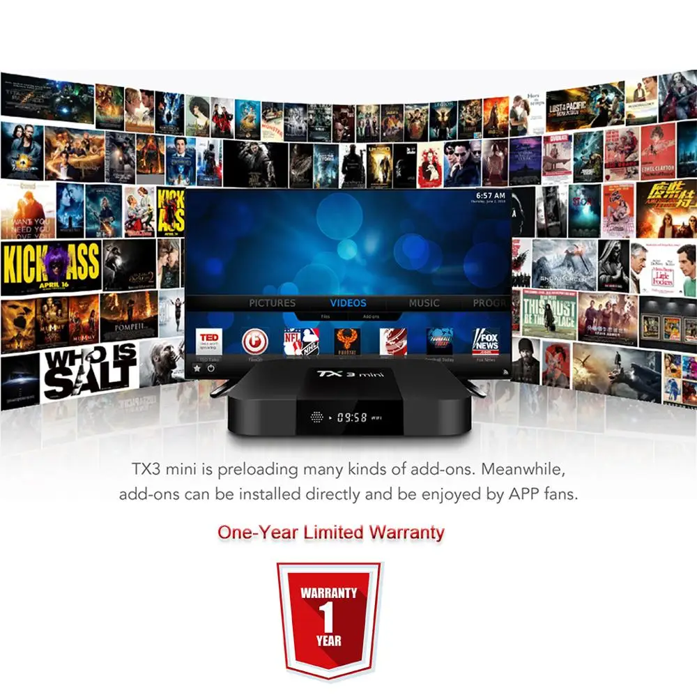 Tanix TX3 Мини Android 8,1 ТВ Box Smart ТВ 4K IPTV Set-top Box Media Player Amlogic S905W 2G/16G IMMO Деактиватор Европа IP ТВ подписки