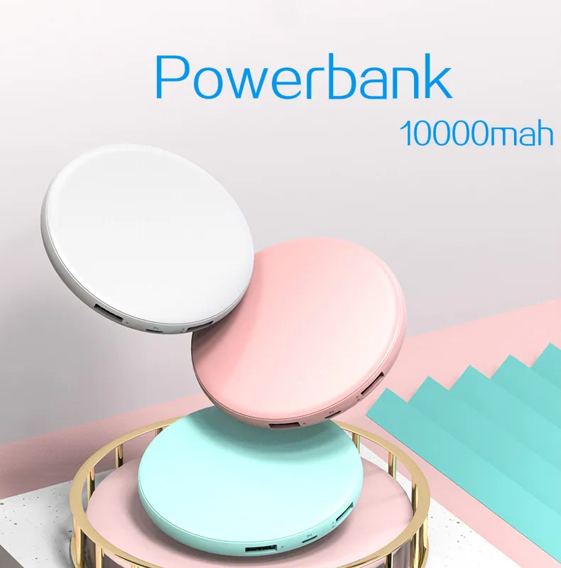 Mi ni power Bank, портативное зарядное устройство, 10000 мА/ч, USB PoverBank, Внешнее зарядное устройство для Xiaomi mi, 9, 8, iPhone X