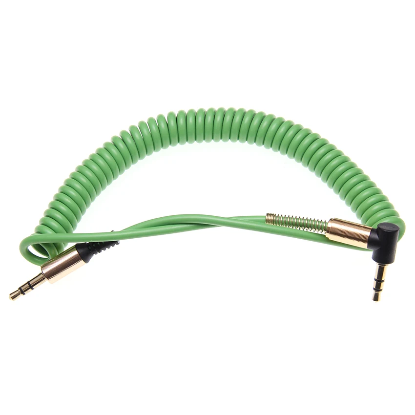 3 5 Jack AUX Audio Cable 3 5MM Male To Male Cable for Phone Car Speaker MP4 Headphone 2M Jack 3 5 Spring Audio Cables 100pcs lot