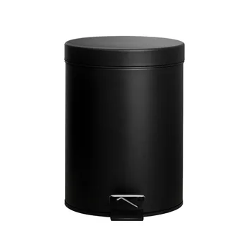 

Matte color round 5 liter silent version trash can household 7L foot pedal slow down storage cleaning bucket with lid LB90214