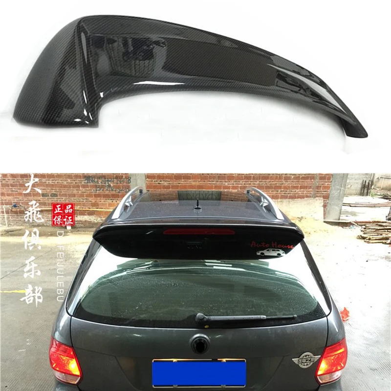 Auto Accessories Fit For Volkswagen VW Golf 6 MK6 Wagon Spoiler 2010-2013 High Quality Carbon Fiber Roof spoiler