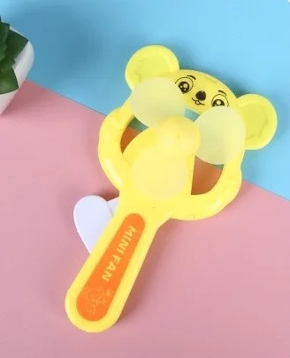 Светло-желтый Cute Fan Portable Handheld With Rechargeable Built-in Battery USB Port Handy Air Cooling Mini Fan For Smart Home - Цвет: Светло-желтый
