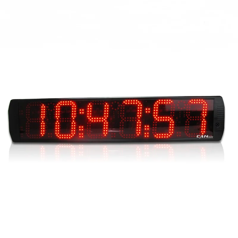 EU DISPLAY EU 5 6 digits LED Countdown Clock Race Timing For Running Events APP With IR Remote