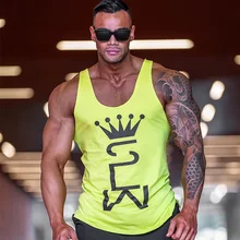 new fashion cotton sleeveless shirt vest men's fitness vest jogger bodybuilding brand vest fitness men's sports shirt