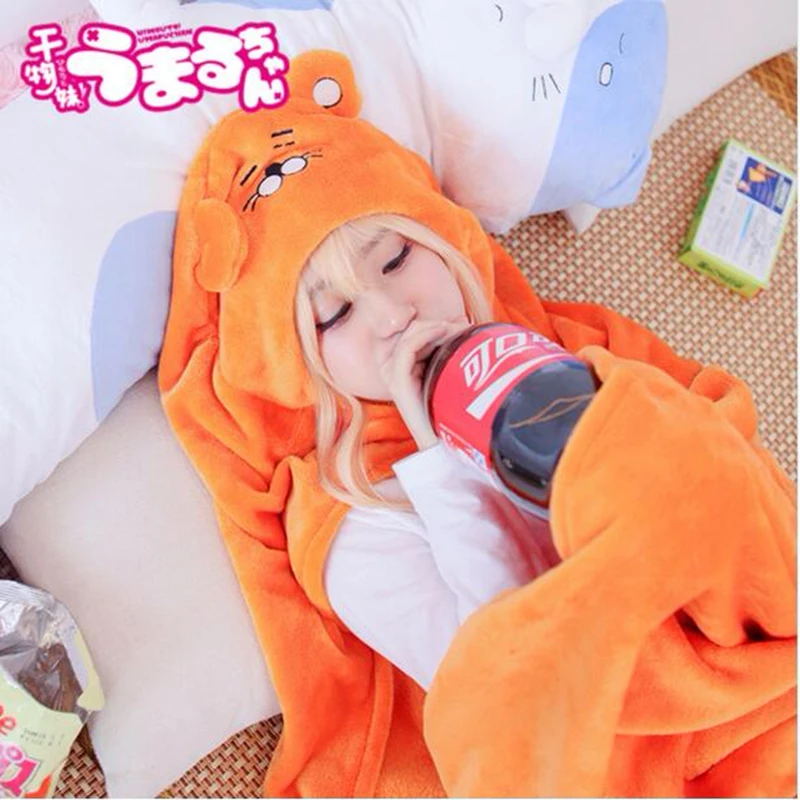 Umaru Chan Аниме Косплей Костюм Himouto Умару-плащ Чана мультипликационный персонаж дома Умару мягкий плащ с капюшоном для вечеринки Хэллоуин костюм для женщин