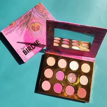 

GUICAMI Genuine 12 Color Eye Shadow Palette 12 Color Eye Shadow Palette Peacock Purple Powder Eye Shadow Sequin Eye Shadow