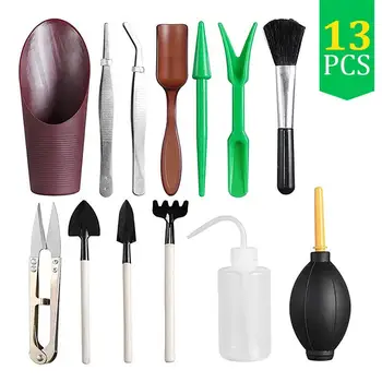 

13pcs Gardening Tool Set Succulents Spray Bottle Seedling Lifter Watering Soil Shovel Potted Trim Tube Shovel Gardening Supplies