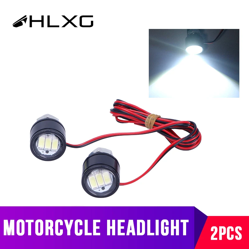 Авто 3SMD светодиодная фара для мотоцикла Len прожектор Светодиодная передняя фара мотоцикла аксессуары белые Противотуманные фары дневная ходовая фара